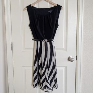 Sleeveless Flowy Belted Dress
